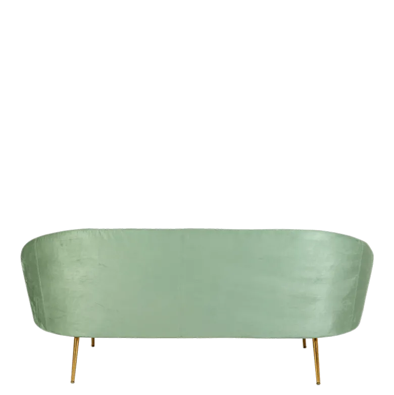 Canapé Sofia velours vert fougère 83 x 190 cm H 76 cm