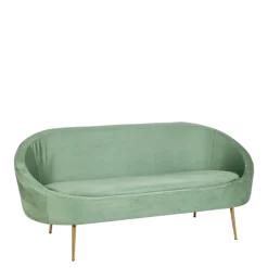 Canapé Sofia velours vert fougère 83 x 190 cm H 76 cm