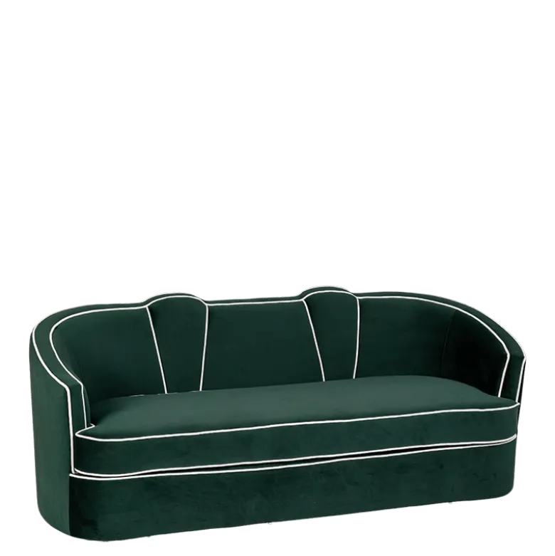 Canapé Valescure velours 93 x 190 cm H 81 cm