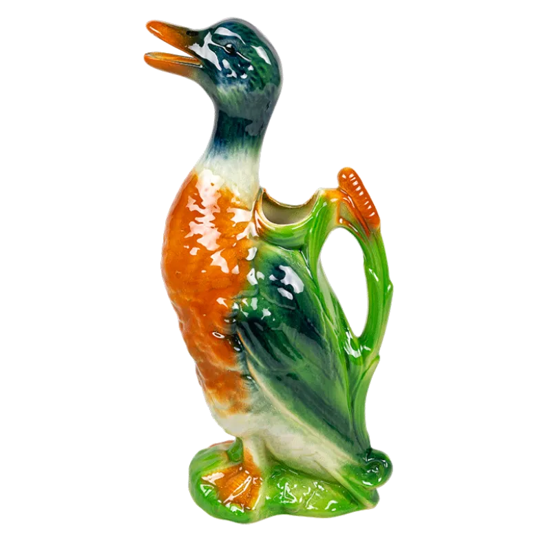 Carafe Vintage Barbotine Canard H 33-35 cm