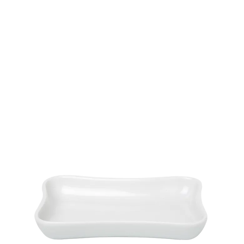 Cendrier blanc porcelaine 7 x 10 cm