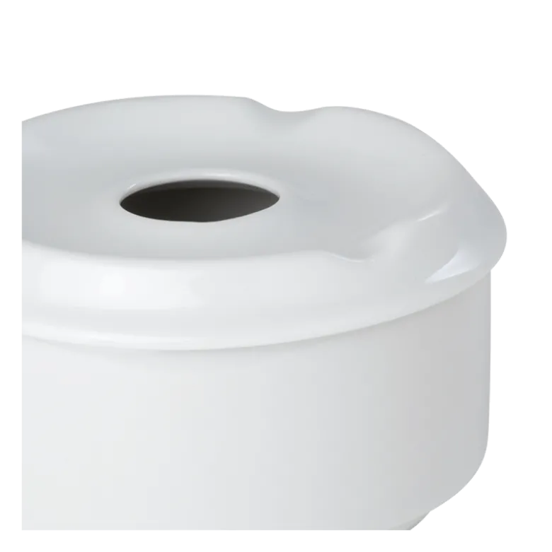 Cendrier porcelaine rond avec couvercle Ø 10 cm H 6 cm