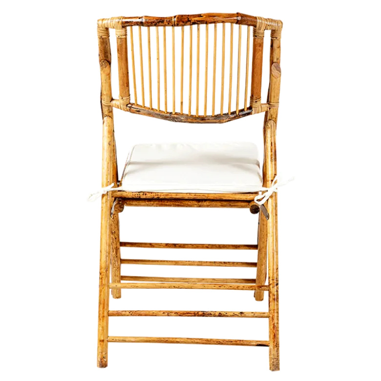 Chaise Bali pliante avec coussin crème