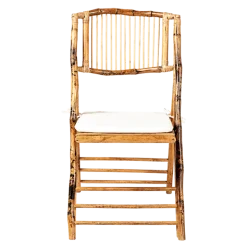 Chaise Bali pliante avec coussin crème