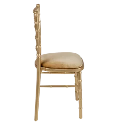 Chaise Bambou or assise velours or