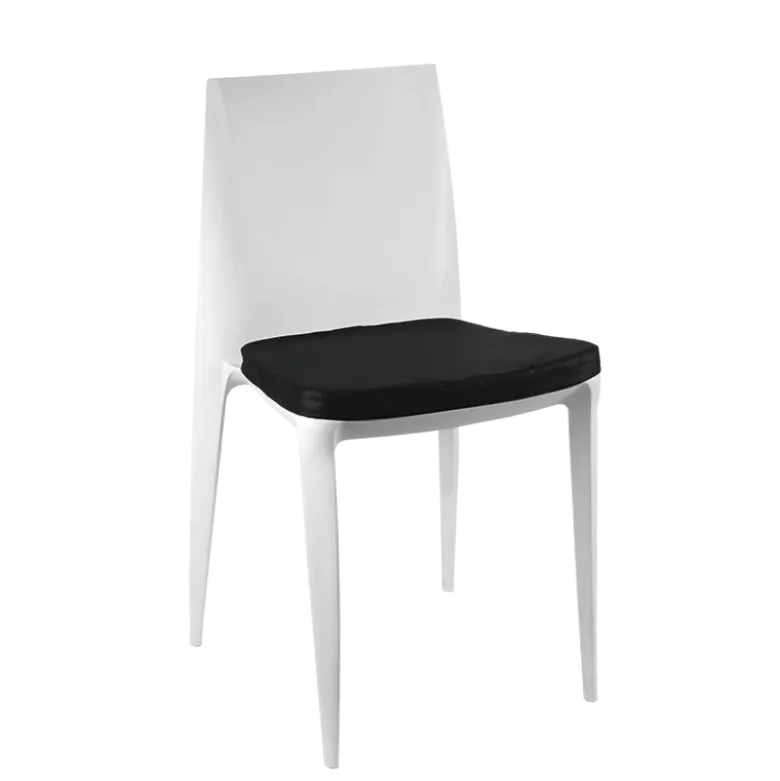 Chaise Bellini gris clair avec coussin noir