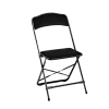 Chaise capitonnée velours black & black