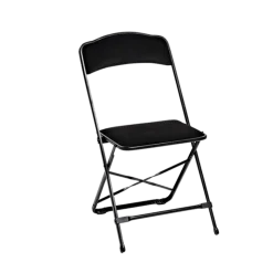 Chaise capitonnée velours black & black