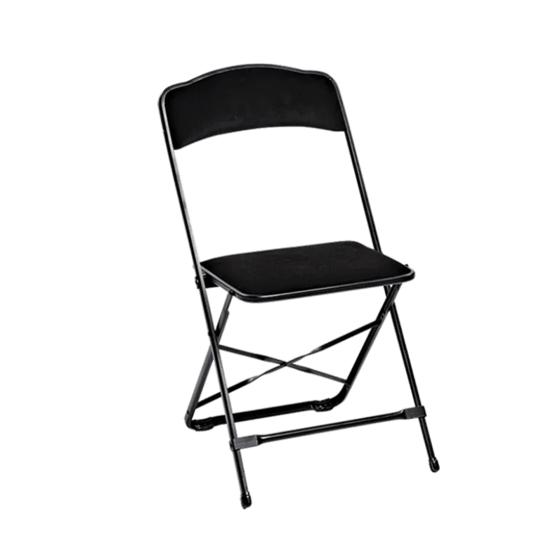 Chaise capitonnée velours black & black