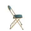 Chaise capitonnée velours bleu trianon