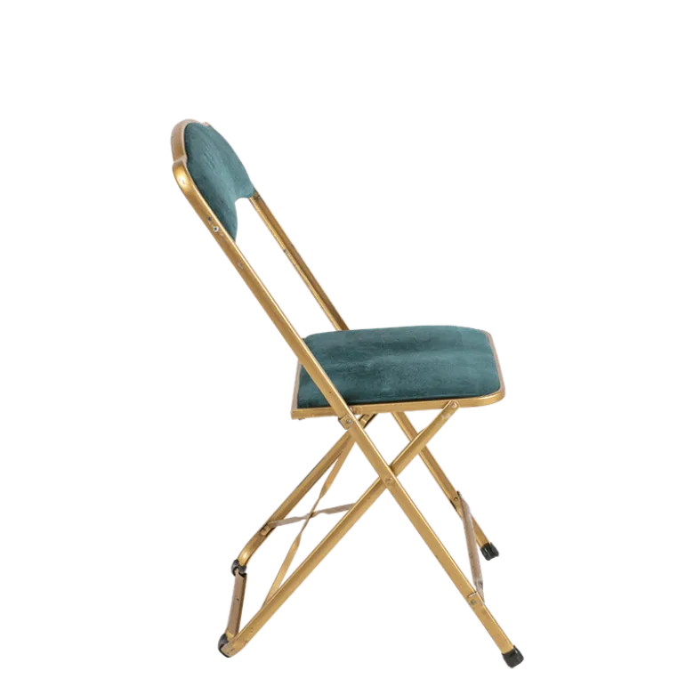 Chaise capitonnée velours bleu trianon