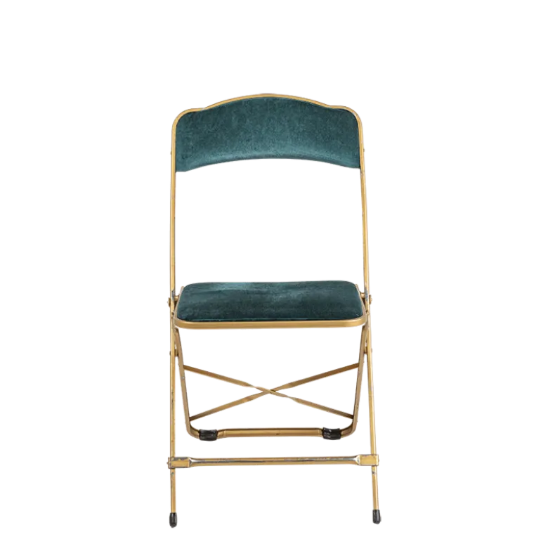 Chaise capitonnée velours bleu trianon