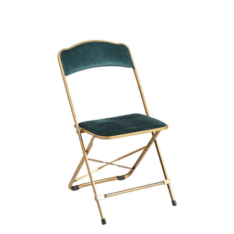 Chaise capitonnée velours bleu trianon