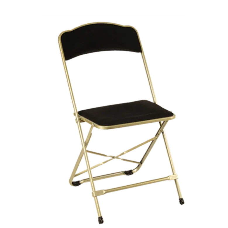Chaise capitonnée velours noire