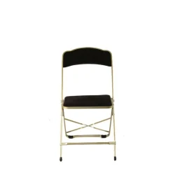 Chaise capitonnée velours noire
