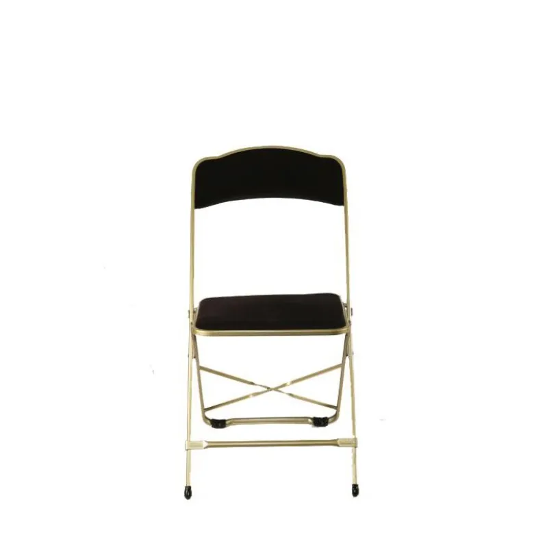Chaise capitonnée velours noire