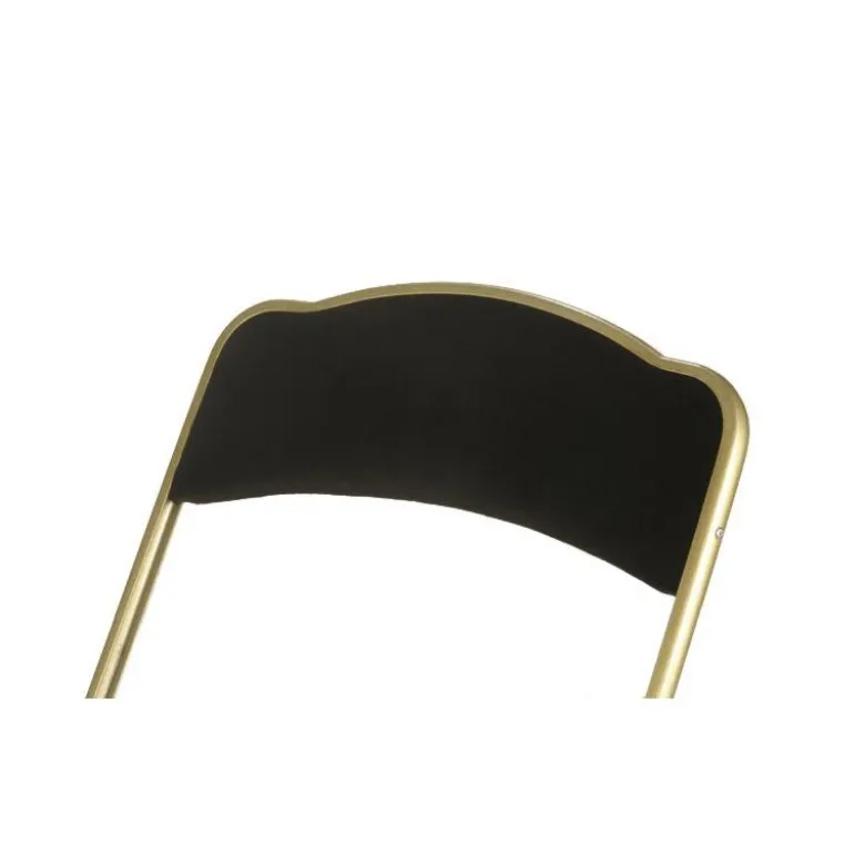 Chaise capitonnée velours noire