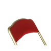 Chaise capitonnée velours rouge