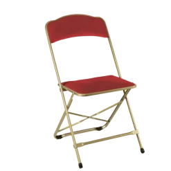 Chaise capitonnée velours rouge
