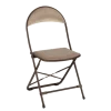Chaise capitonnée velours taupe