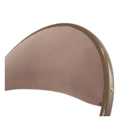 Chaise capitonnée velours taupe