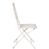 Chaise Chantilly vintage blanche en fer forgé