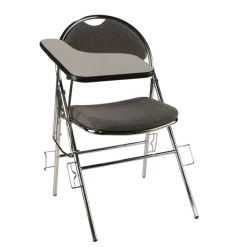 Chaise Conférence grise avec tablette