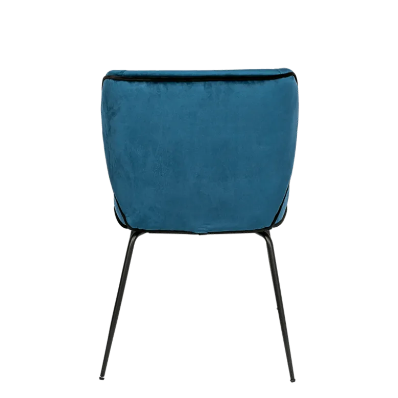 Chaise Dandy velours bleu