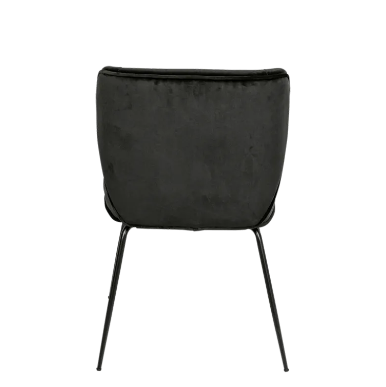 Chaise Dandy velours noir