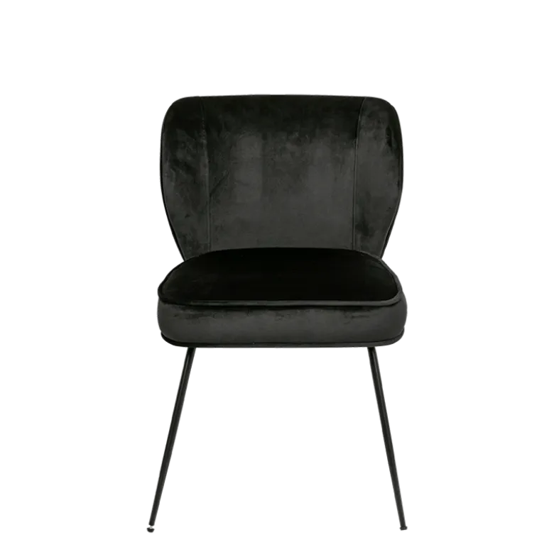 Chaise Dandy velours noir