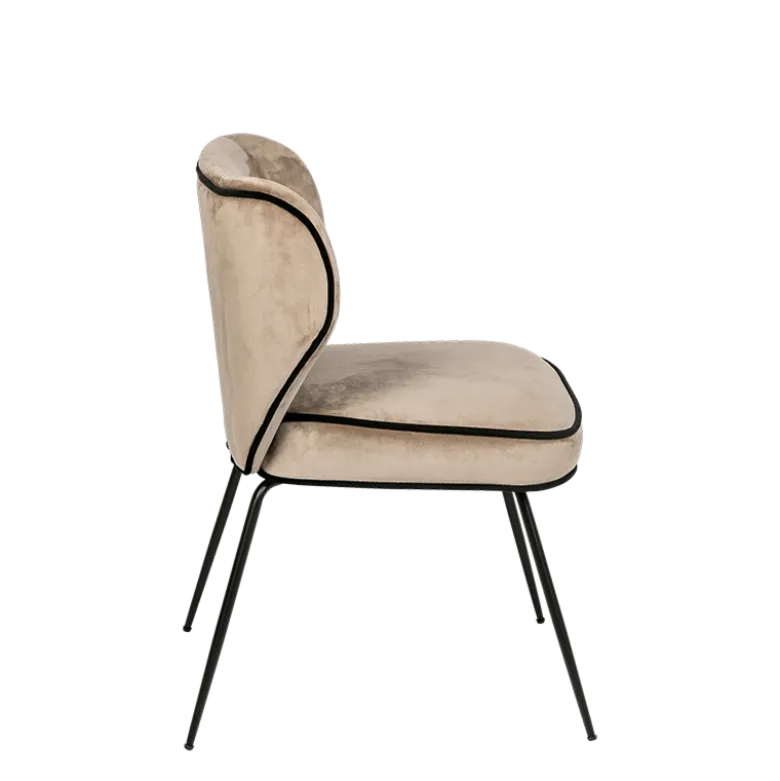 Chaise Dandy velours taupe