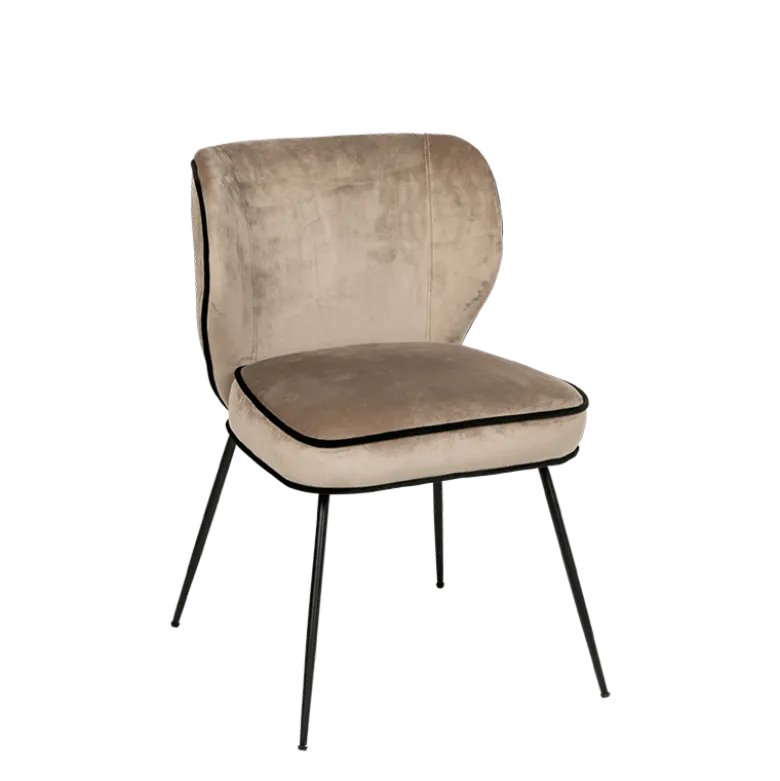 Chaise Dandy velours taupe
