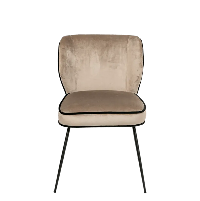 Chaise Dandy velours taupe