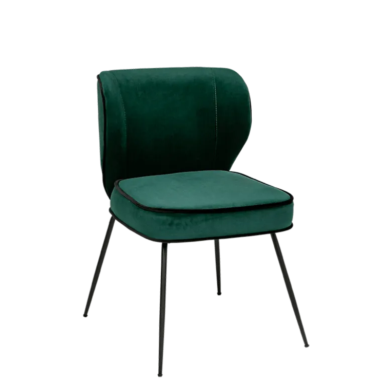 Chaise Dandy velours vert