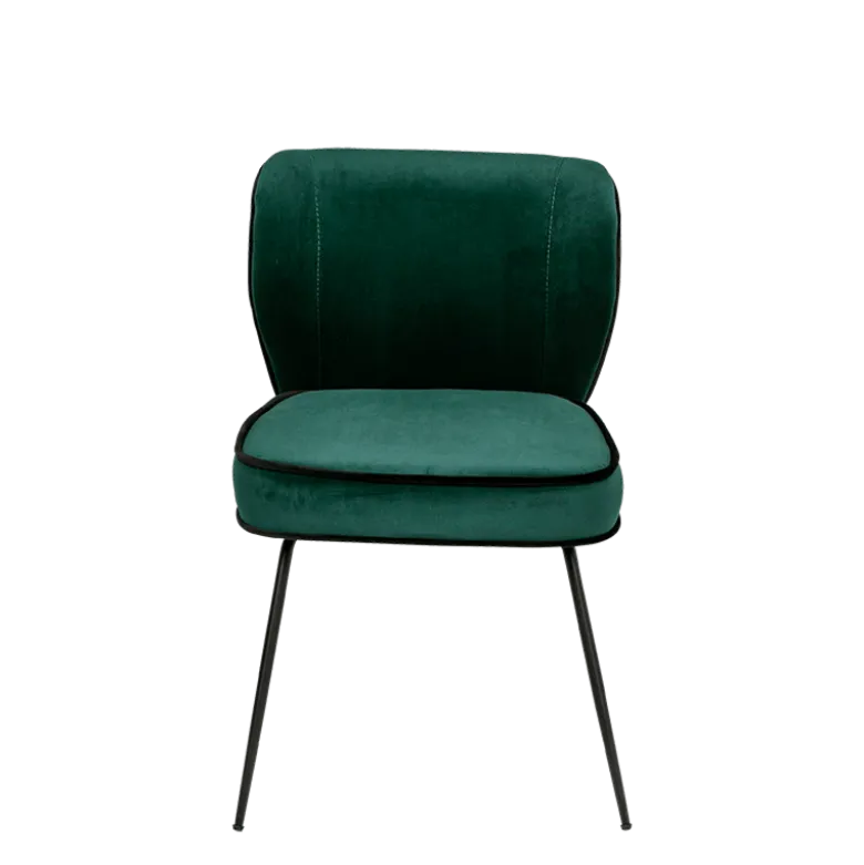 Chaise Dandy velours vert