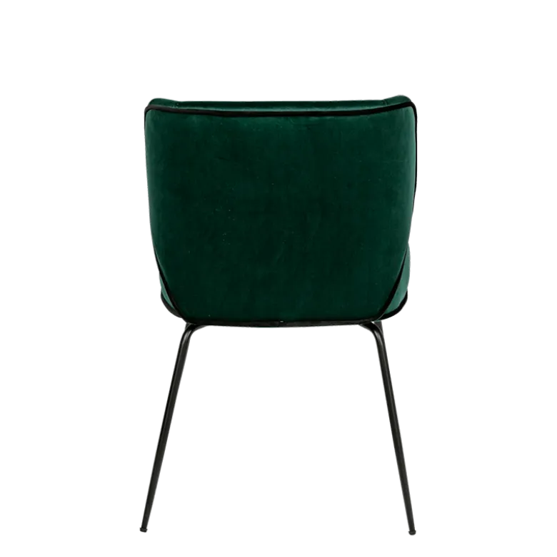 Chaise Dandy velours vert
