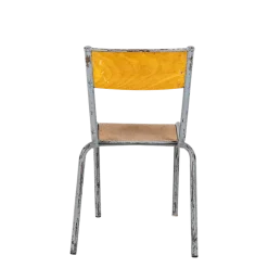 Chaise d’écolier bois acier vintage