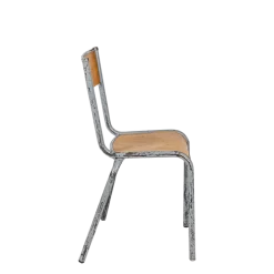 Chaise d’écolier bois acier vintage