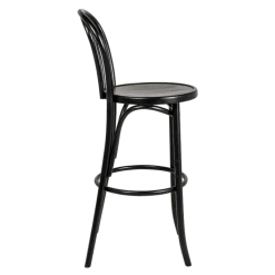 Chaise haute bistrot noire Ø 40 cm H 109 cm assise H 75 cm