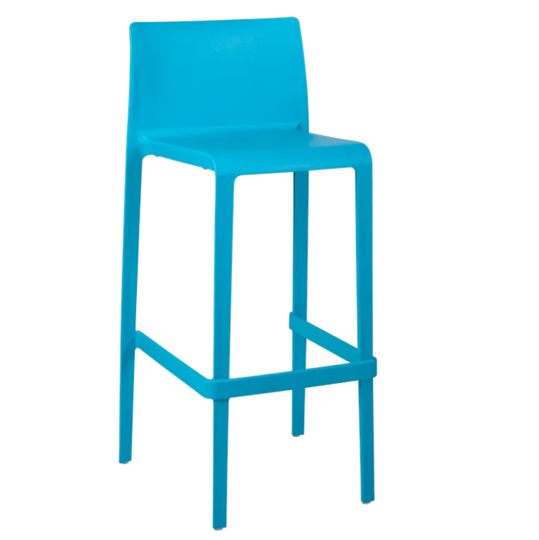 Chaise haute Sila bleue H 100 cm