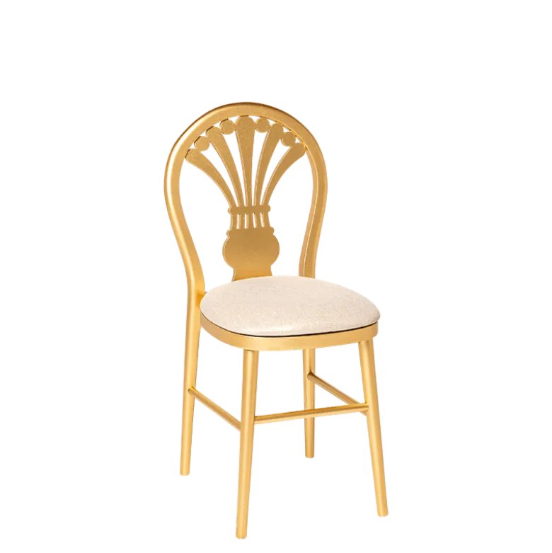 Chaise Joséphine assise velours dorée