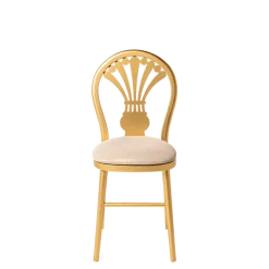 Chaise Joséphine assise velours dorée