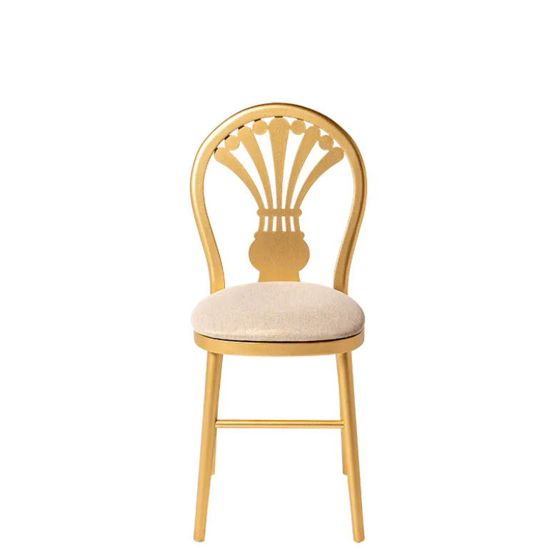 Chaise Joséphine assise velours dorée
