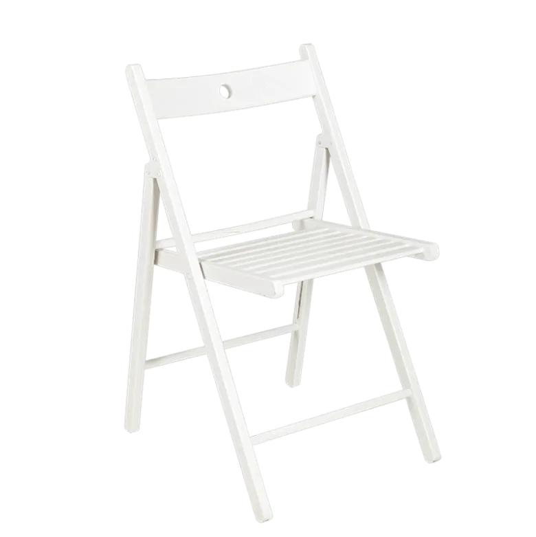 Chaise Minorca blanche pliante