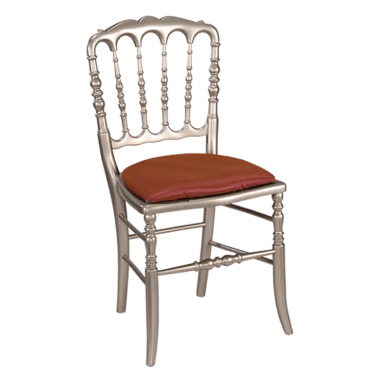 Chaise Napoléon III acier fixe Delhi prune