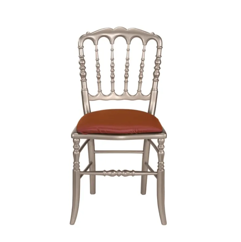 Chaise Napoléon III acier fixe Delhi prune