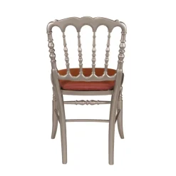 Chaise Napoléon III acier fixe Delhi prune