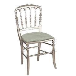 Chaise Napoléon III acier fixe Delhi céladon