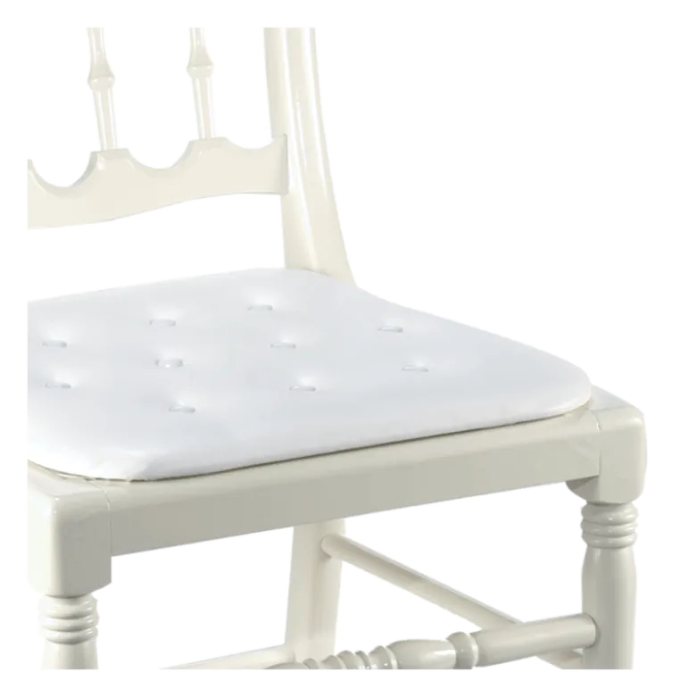 Chaise Napoléon III blanche fixe
