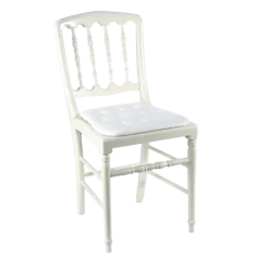 Chaise Napoléon III blanche fixe